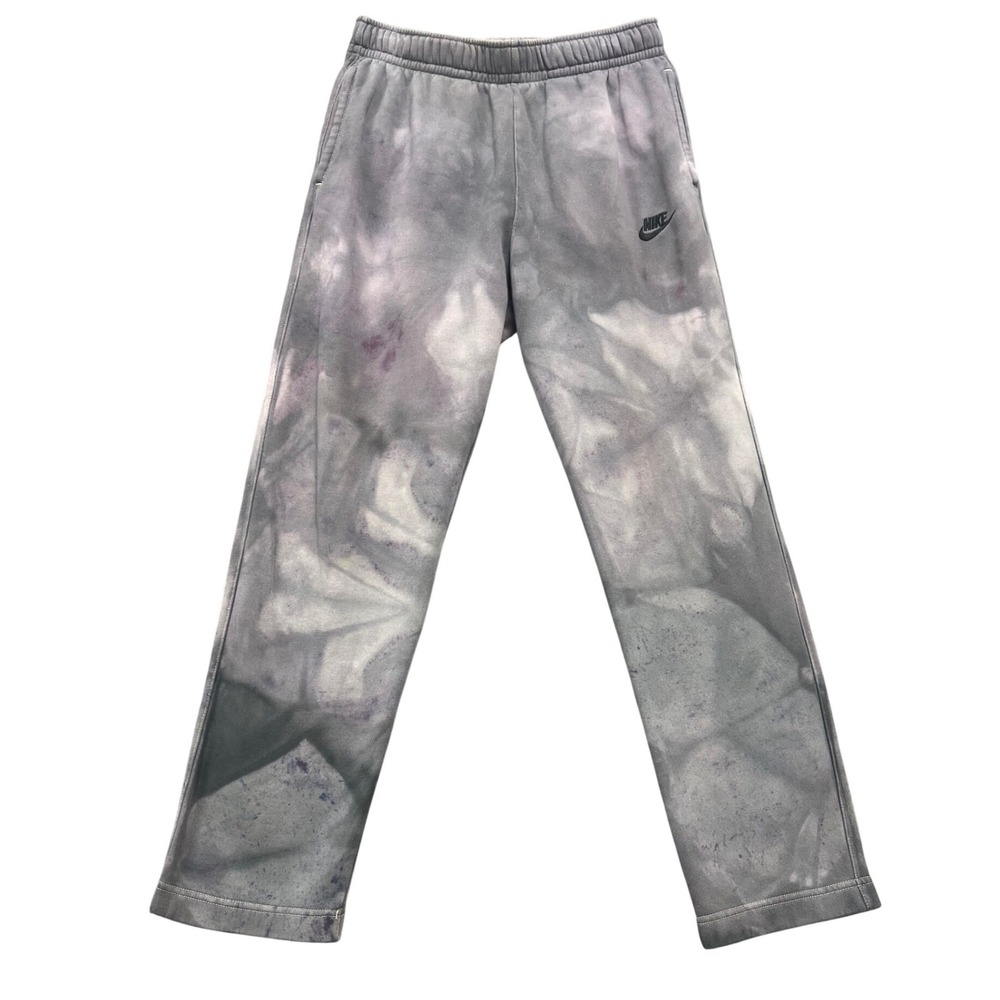 Nike Sportswear Club Fleece Tie Dye Sweatpants Grey‎ Purple Mens Medium